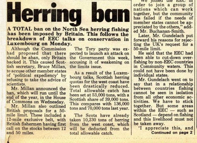 Commercial fishing: Looking back to 1977