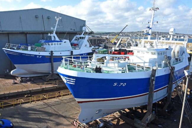 Davidsons repainting two Clogherhead trawlers