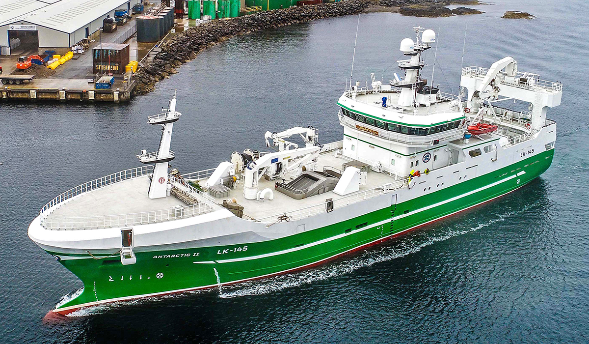 Antarctic II: Newly lengthened and upgraded Shetland midwater trawler ...