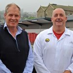 Peter Aylott (left), CEO of Stevenson’s of Newlyn, and the firm’s chief auctioneer, Ian Oliver, give a thumbs-up to the new market at Newlyn.