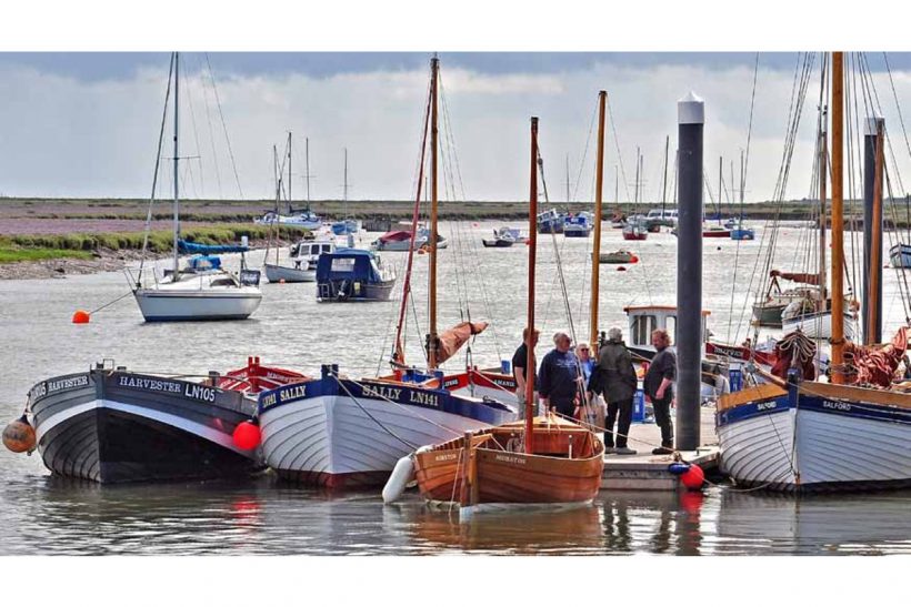 Traditional crabbers and whelkers on parade at Wells-next-the-Sea