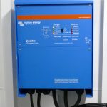 14. Victron inverter charger providing multi-voltage electricity.