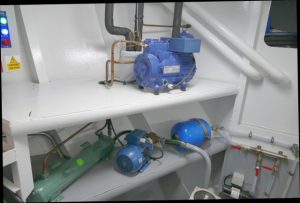 19. Alpino fishroom refrigeration equipment installed in the engineroom.