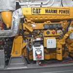 In addition to the C32 propulsion unit, Finning UK supplied the Caterpillar C12 variable-speed hydraulic engine...