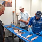 … where he watched 18-year-old Conrad Jack give an interactive demonstration of filleting monkfish.