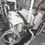 A Cummins QSL9 auxiliary engine drives the main hydraulic system…