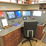 The engine control room is located to port on the main deck.