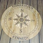 … in which a distinctive Fiona K III compass rose is inlaid in the modern flooring.