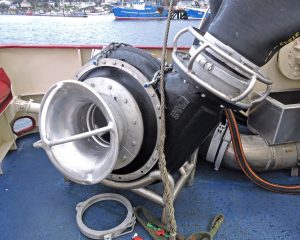 … directly above the SeaQuest 14in fish pump, positioned at the port quarter of the shelterdeck.