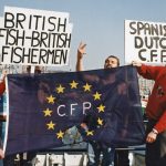 Sheryll Murray MP, left – then part-owner of a trawler – took part in this protest against the CFP.