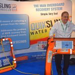 MOB recovery – George West took a succession of orders for the Quiksling MOB recovery system from skippers building new boats.
