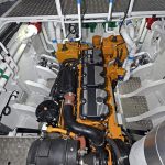The Caterpillar C18 ACERT main engine develops 447kW @ 1,850rpm.