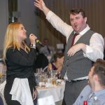 … entertains guests during the Proclaimers’ classic 500 Miles
