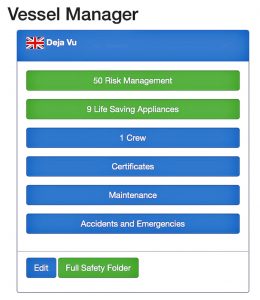 … on the Vessel Manager app…
