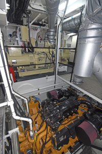 The C32 ACERT main engine and twin Beta Marine gensets.