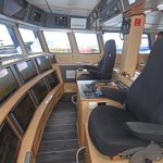 Two NorSap skipper’s seats flank a central console.