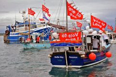 On the evening before the referendum in June 2016, inshore fishermen from Newlyn, joined by the visiting Scottish vessel Bacoden, held a protest in support of leaving the EU. Despite the anxieties about the export marketing of fish, their faith in a future outside the EU remains as strong as ever. There are many Cornish fishermen who are prepared for a rough financial ride to rid the UK of the Common Fisheries Policy.