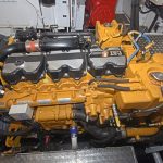 The Caterpillar C18 ACERT engine delivers 357kW @ 1,800rpm.
