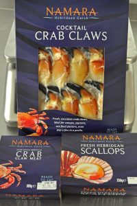 Some of the products that Kallin Shellfish markets through the Namara Hebridean Catch brand.