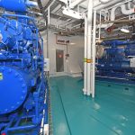 Two 1,150kW MMC refrigeration plants are housed on the main deck forward.