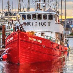 Arctic Fox II berthed on Fishermen’s Wharf, Victoria, British Columbia.