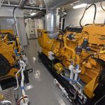 Two of Zephyr’s six Caterpillar gensets, supplied by DH Marine (Lerwick) Ltd…