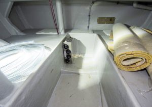 The large storage area under the wheelhouse will also accommodate a single berth.
