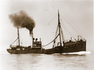 Skipper Oliver took command of Lord Wolseley H 263 in 1911, after completing his training to serve as a skipper in the newly formed minesweeping section of the Royal Naval Reserve – the first Hull skipper to do so. He stayed in her until August 1912, when he took command of a new vessel, Lord Nunburnholme.