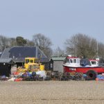 Boats and sheds and shops on the beach at Aldeburgh – the tourists love them…