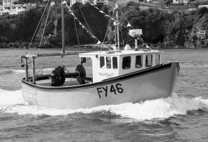 Innisfallen was one of a number of 9.9m vessels built in wood at C Toms & Son – ‘built to be pretty boats, not rule-beaters’, said Alan Toms.