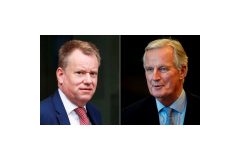 Lead UK negotiator David Frost and his EU counterpart Michel Barnier.