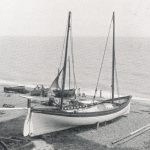Nice lines – a yawl on Southwold beach around 1890.