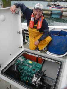 Daniel Gilbert is delighted with the new Volvo Penta engine. It is so quiet, he says, that he has to check the gauges to know whether it is switched on!