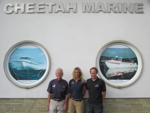 Keith, Lucy and Sean Strevens at Ventnor – Cheetah is still very much a family business, supported by dedicated staff.