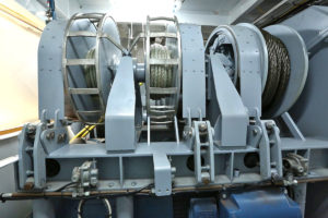 Luyt manufactured the 10-drum electric-drive trawl winch located beneath the wheelhouse. (Photo: Hanneke de Boer)
