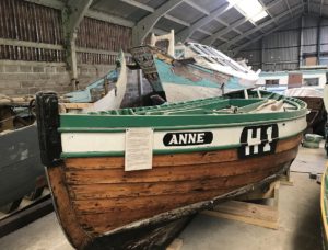 The 1977-built scaffie yawl Anne in Eyemouth ahead of her auction.