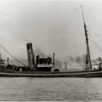 Surf Flower, pictured in the river Humber, was one of two new trawlers that Yorkshire Steam Fishing Co built around 1928 – the other was Sprayflower.