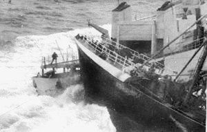Another notable retaliatory action by a UK trawler occurred in April 1976, when the Hull trawler Arctic Corsair H 320 rammed the gunboat Odinn, badly damaging its stern.