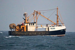 Action from start of Isle of Man king scallop fishery
