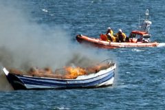 Both Hartlepool lifeboats launch to coble fire