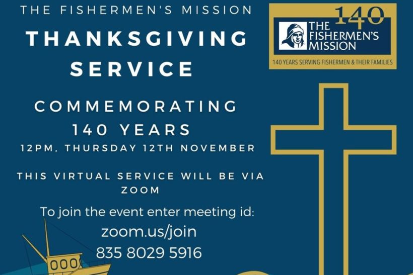 Fishermen’s Mission announces thanksgiving service