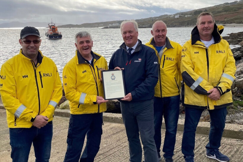 Three RNLI crews receive rescue award