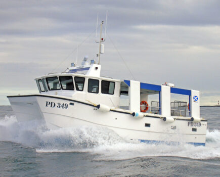 Onward: Peterhead skipper takes delivery of Catapult 10m static-gear catamaran