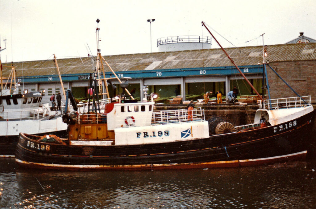 … where the Fraserburgh seine-net boat Golden Harvest FR 198, built by Forbes of Sandhaven in 1975, was the last boat to land to a full first sale. 