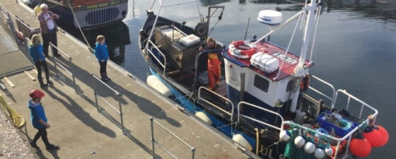 The Ullapool Sea Savers meet local prawn boat Freya UL 81…
