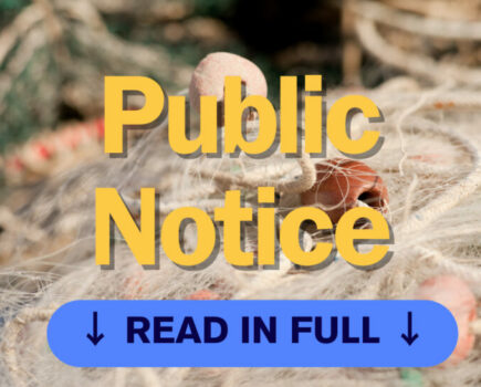 Public Notice: Crustacean and molluscan fisheries byelaw